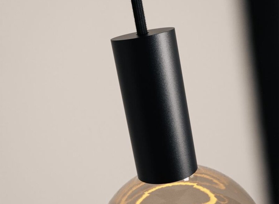 Hängelampe 'Riva' Danish Oval 110cm - Matt Black - 6 Lichter Segula light Paket