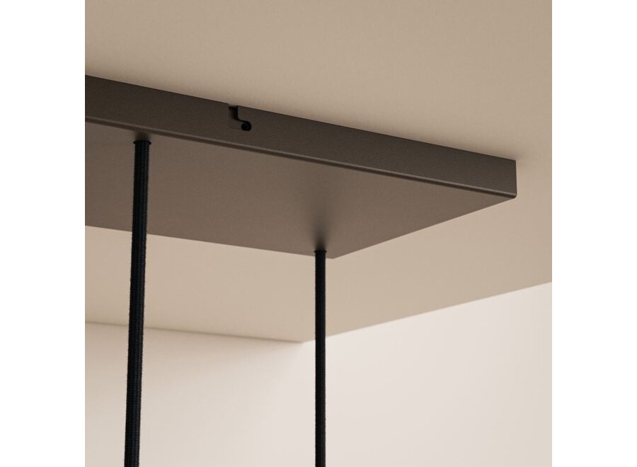 Hanging lamp 'Riva' Organic 140cm - Platinum - 8 lights Segula light package