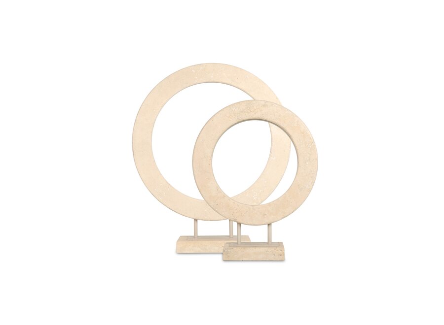 Decor object 'Oasis' - Travertine