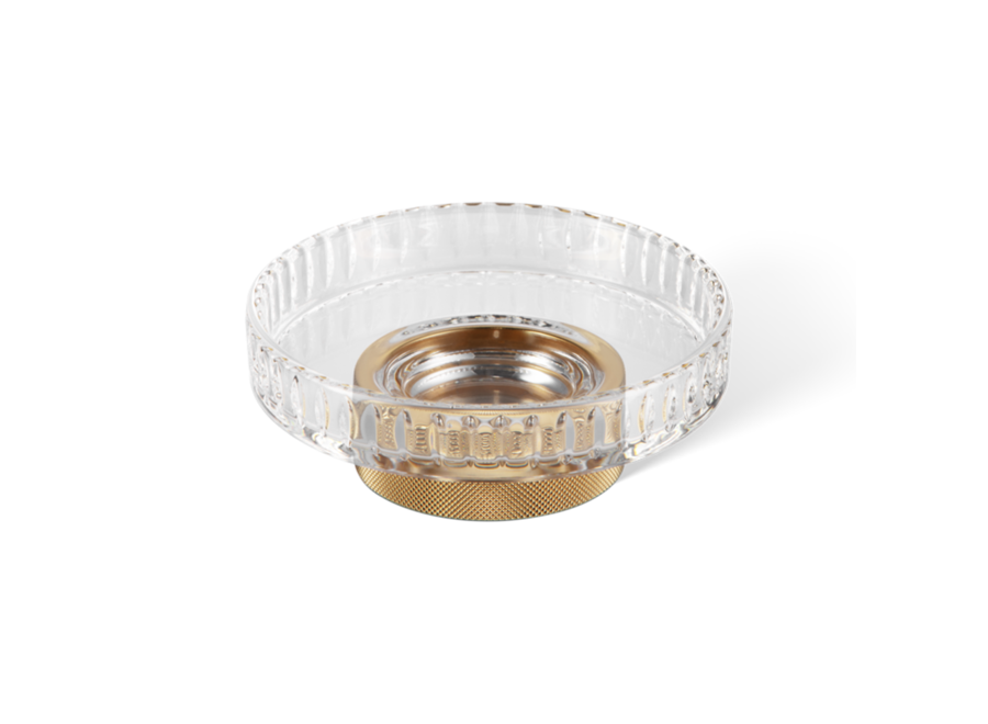 Seifenschale 'Club' - Gold / Cut Glass