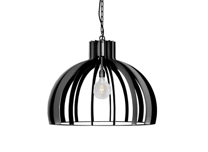 Hanglamp 'Catania' Round - Matt Black - 1 lichts lichtpakket