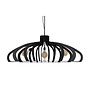 Lampe suspendue 'Catania' Oval 140cm - Matt Black - 3 lumières paquet lumière