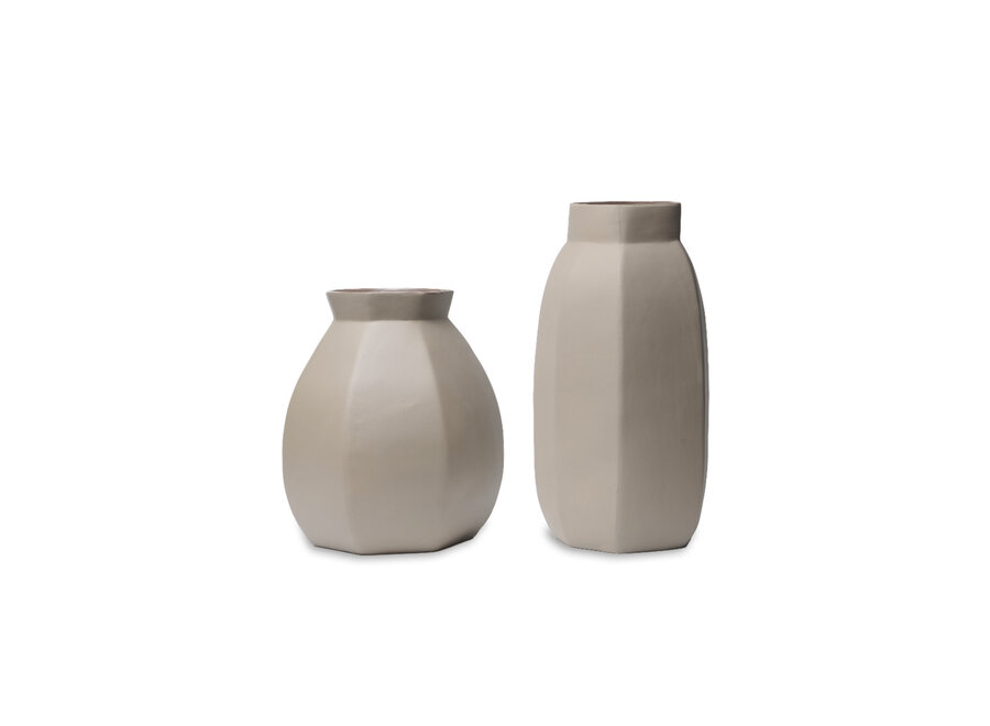 Vase 'Elysian' M - Light Taupe