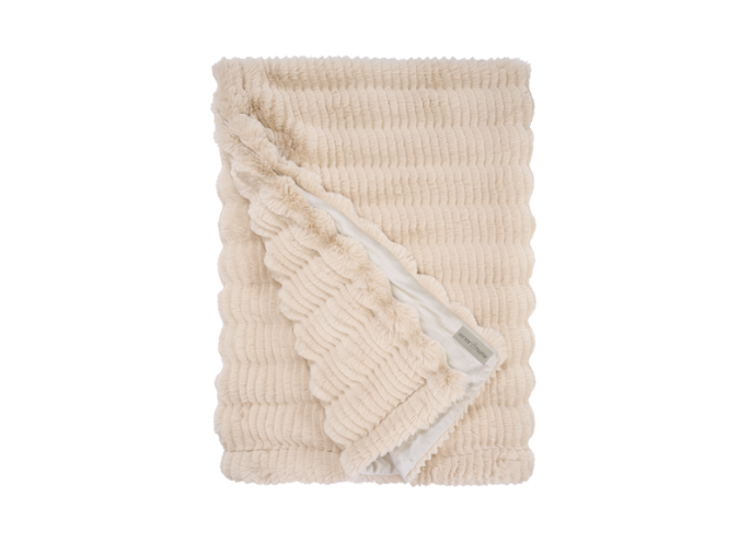 Fur throw - Owl sand