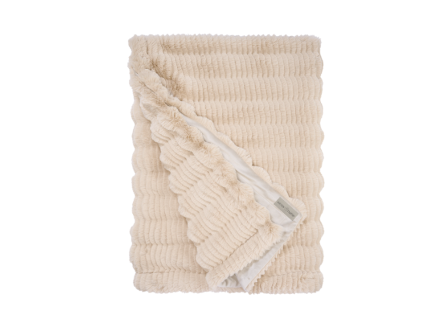 Fur throw - Owl sand