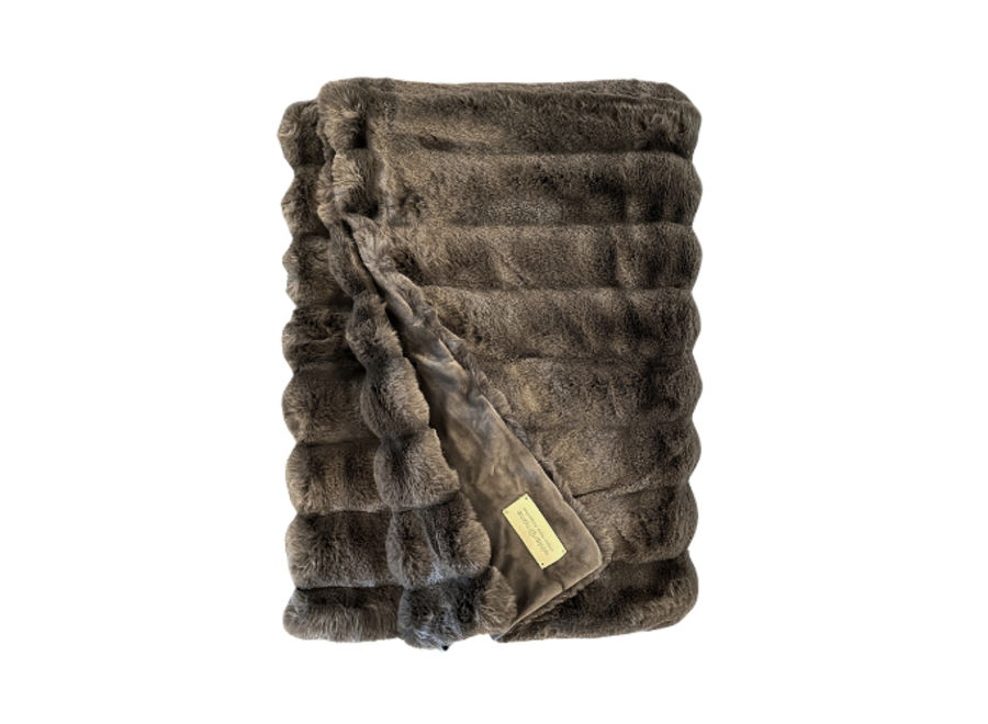 Jeté en fourrure 'Arctic Fox Cinder'