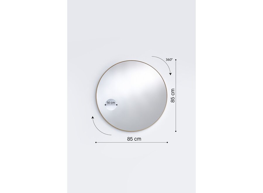Miroir 'Hoop zoom' - M - Bronze