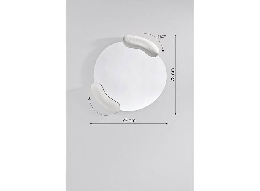 Spiegel 'Calco' - Round - White