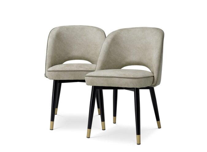 Chaise de salle à manger Cliff lot de 2 - Mayer silver