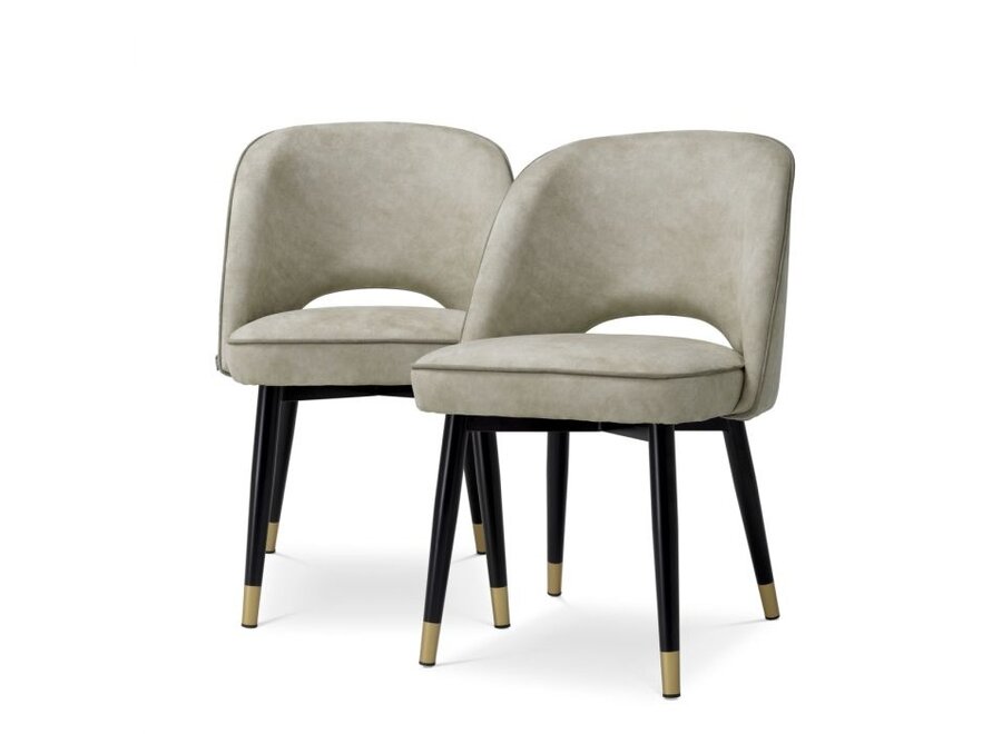 Eetkamerstoel 'Cliff' set van 2 - Mayer silver