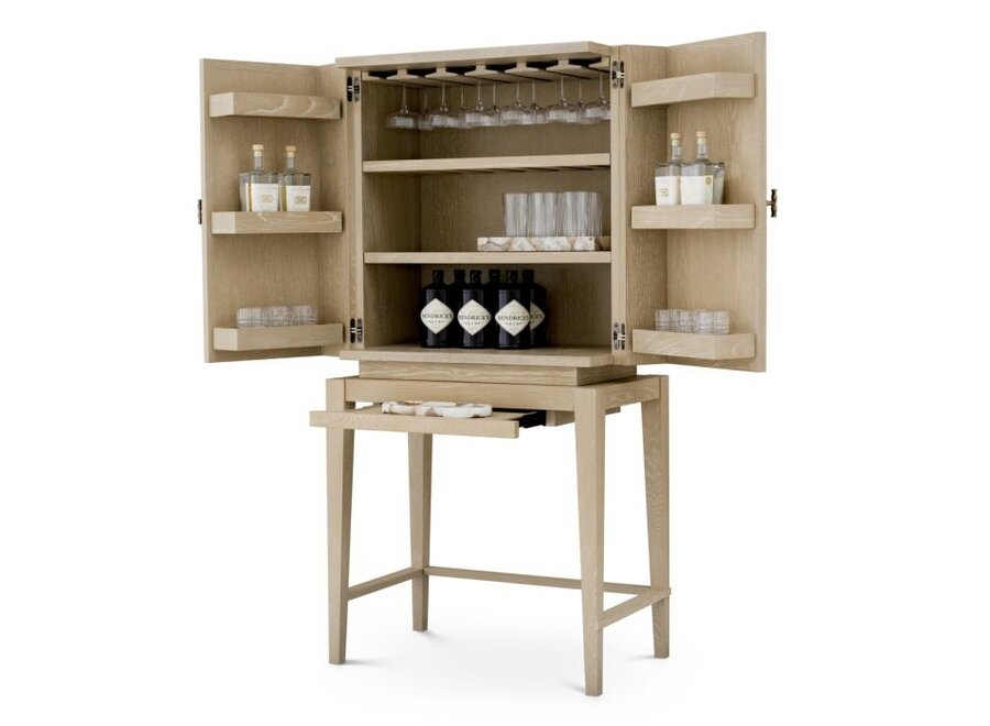 Meuble bar 'Borchard' - Washed oak veneer