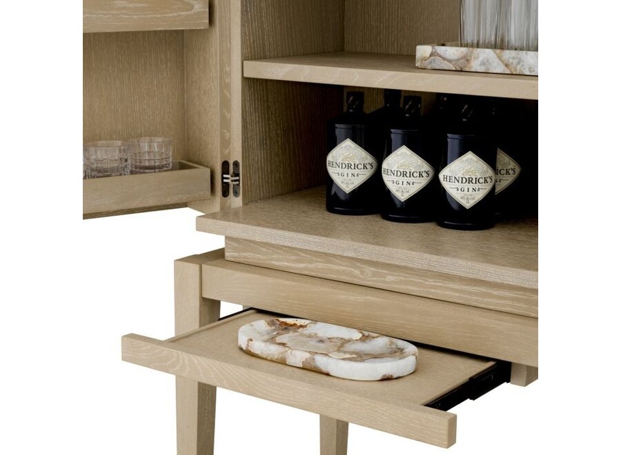Meuble bar 'Borchard' - Washed oak veneer