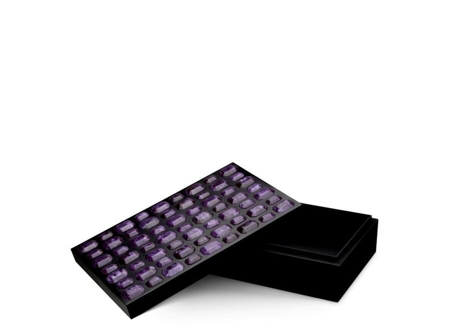 Luxe bewaardoos 'Lucida' - L - amethyst