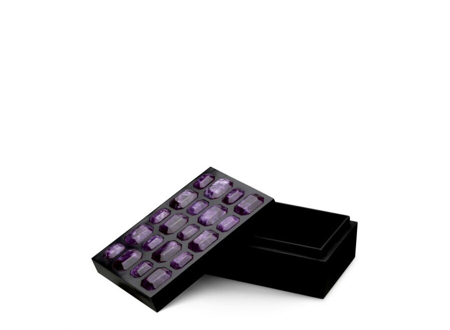 Luxury storage box 'Lucida' - S - amethyst