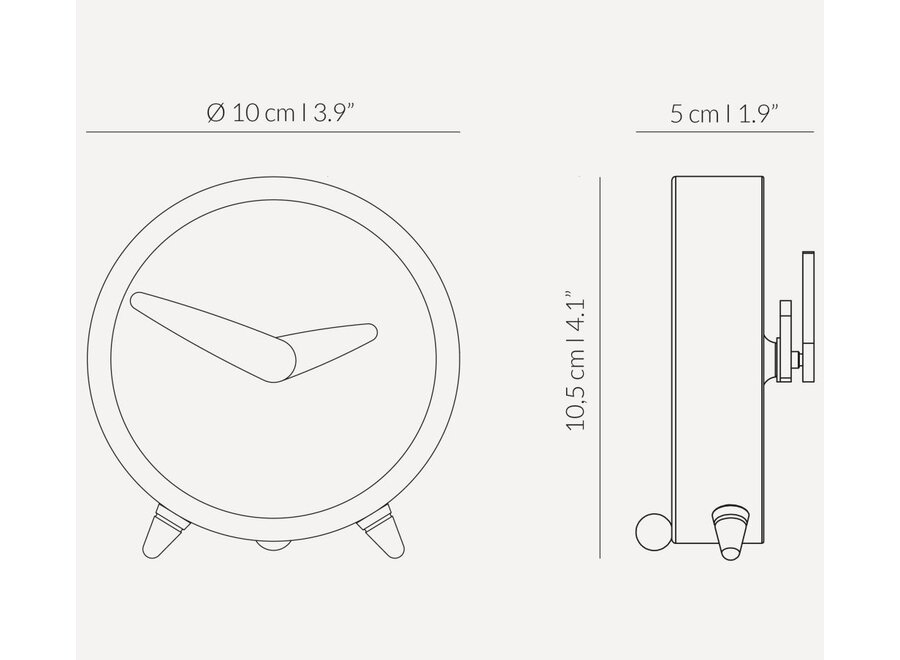 Horloge de table 'Atomo Sobremesa' graphite