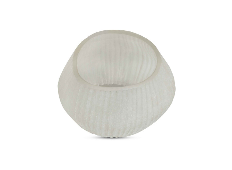 Teelicht 'Kaolin' - Clear / Frosted