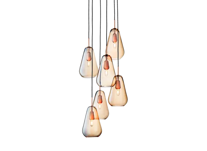Pendant lamp Anoli 6 - Gold