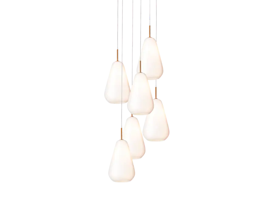 Hanglamp 'Anoli 6' - Opal