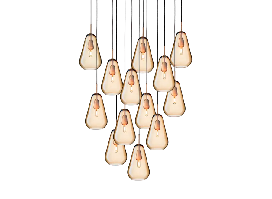Hängelampe 'Anoli 13' - Gold