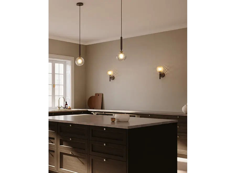 Pendant lamp 'Miira 1' - Rock Grey - Optic Clear
