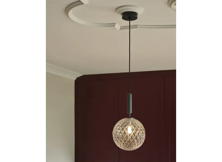Hanglamp 'Miira 1' Large - Rock Grey - Optic Clear