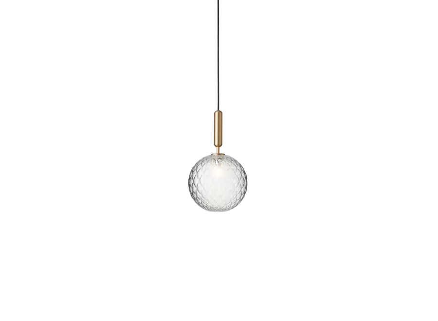 Pendant lamp 'Miira 1' Large - Brass - Optic Clear
