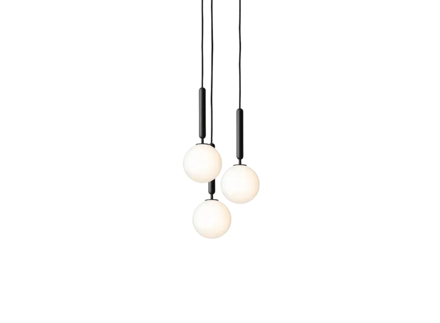 Pendant lamp 'Miira 3' - Rock Grey - Opal