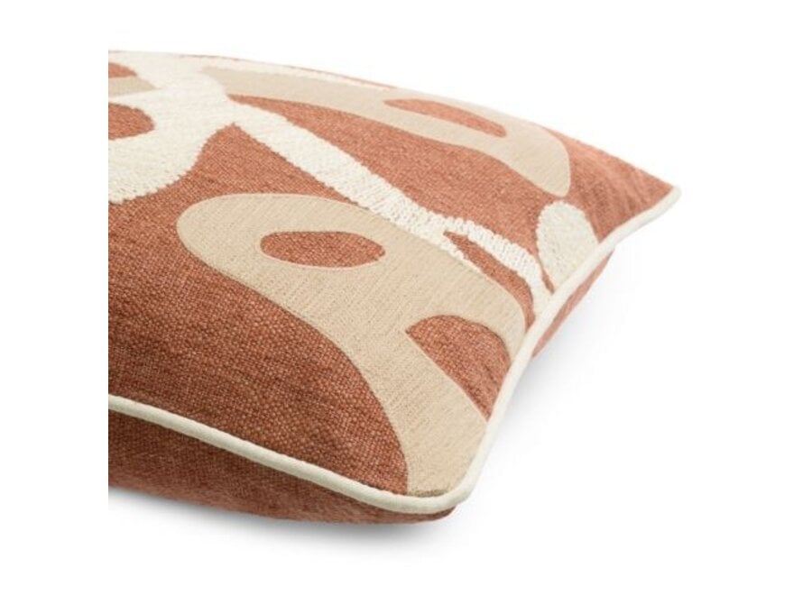 Coussin ‘Saphira' - Rectangular - Orange - Natural