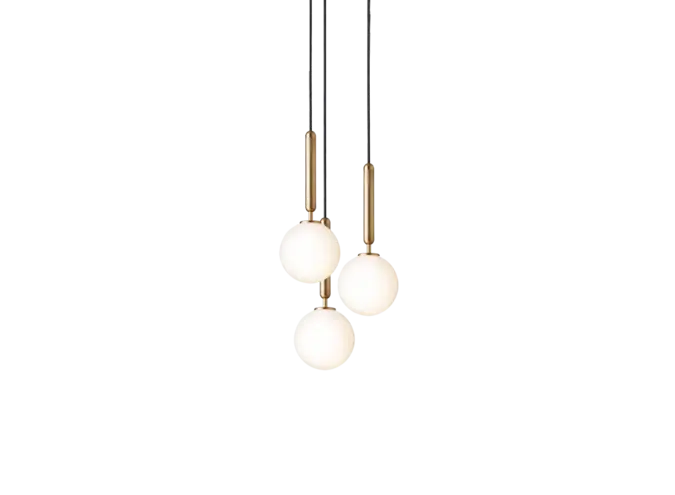 Hanglamp Miira 3 - Brass - Opal