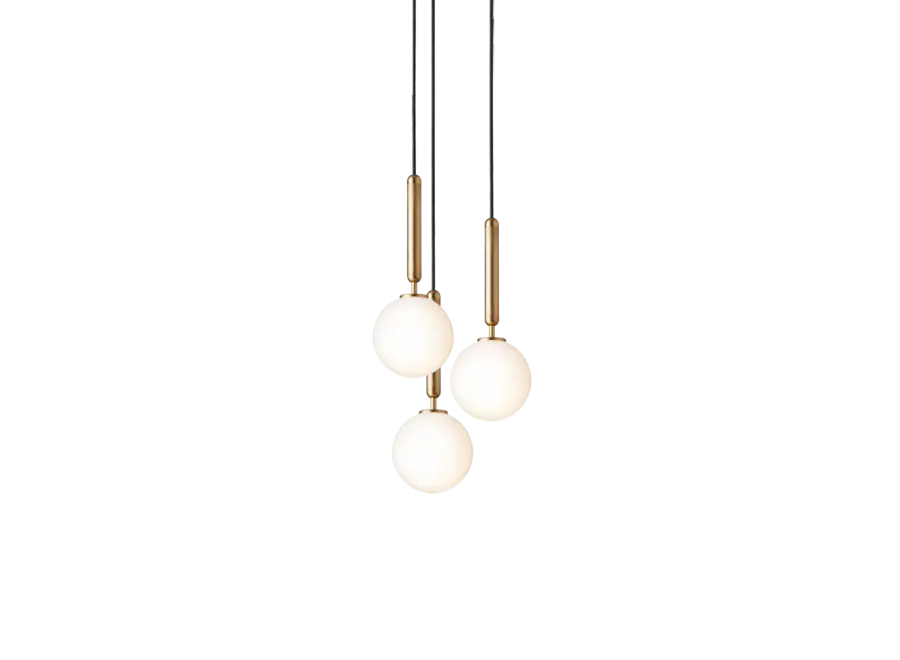 Hängelampe Miira 3 - Brass - Opal