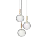 Pendant lamp 'Miira 3' Large - Brass - Optic Clear