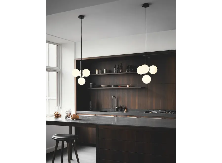 Hanglamp 'Miira 4' - Rock Grey - Opal