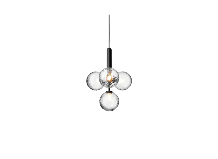 Pendant lamp Miira 4 - Rock Grey - Optic Clear