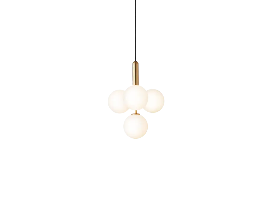 Hanglamp 'Miira 4' - Brass - Opal