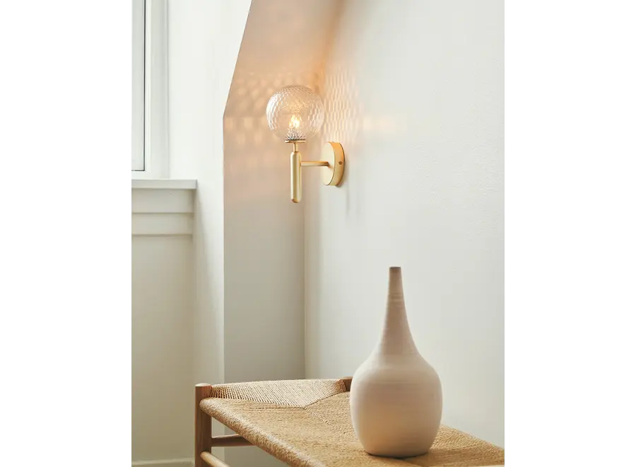 Wandleuchte Miira - Brass - Optic Clear