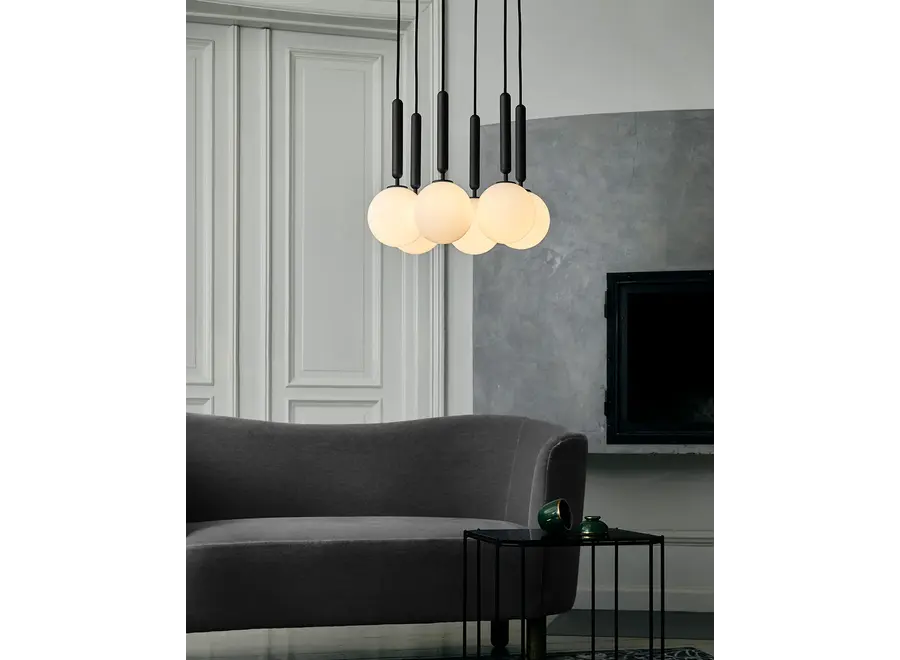 Pendant lamp Miira 6 - Brass - Opal