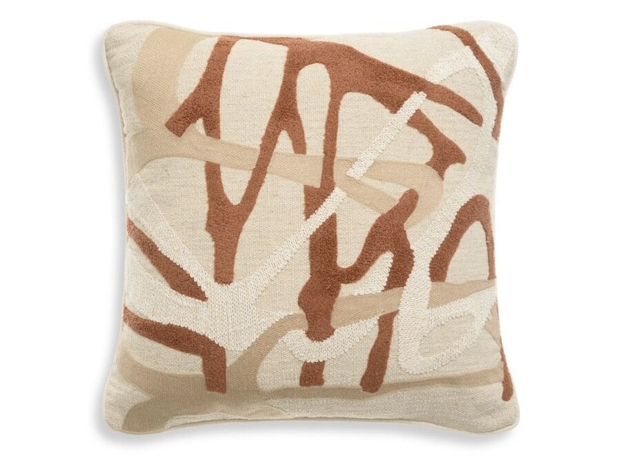Cushion ‘Saphira' - Square - Orange - Natural  - I