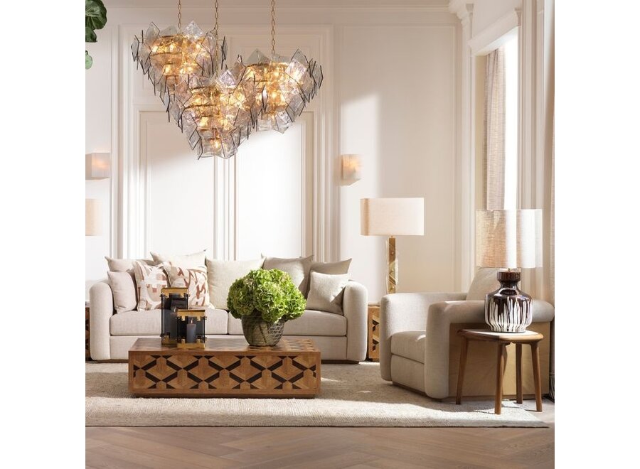 Coussin ‘Saphira' - Square - Orange - Natural  - I