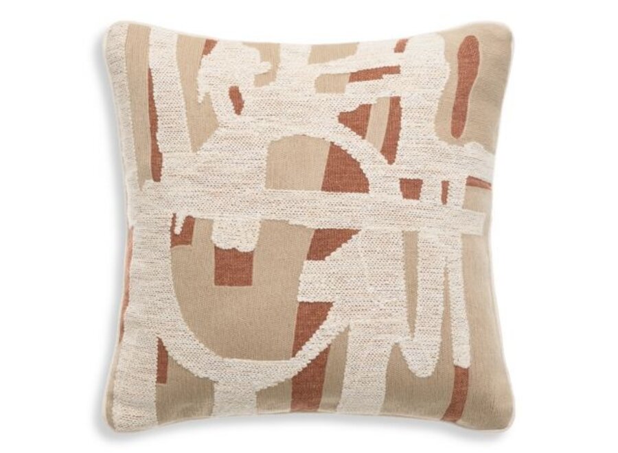 Coussin ‘Saphira' - Square - Orange - Natural  - II