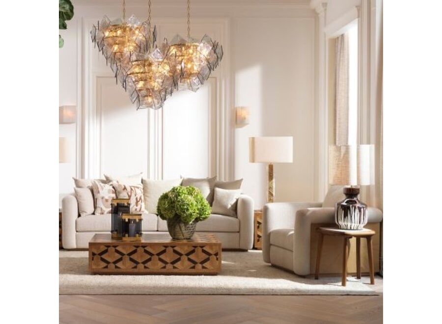 Kussen ‘Saphira' - Square - Orange - Natural  - II