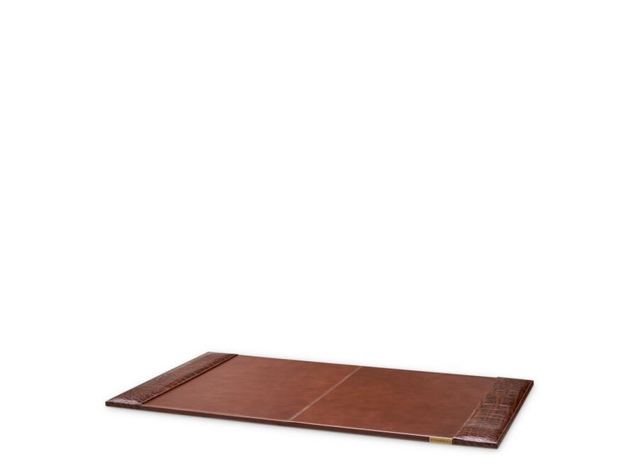 Lederen bureauonderlegger Scaleo - Antique Brown