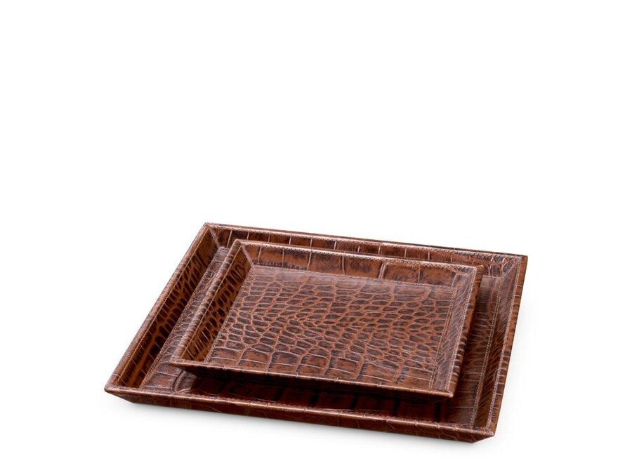 Schreibtisch-Tablett Scaleo - Set of 2 - Antique brown