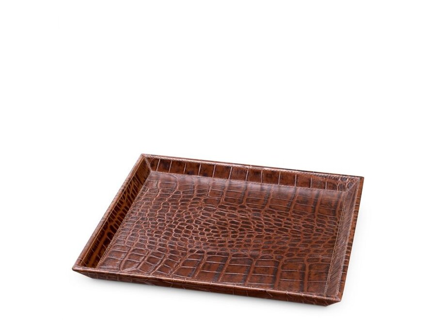Desk Tray 'Scaleo' - Set of 2 - Antique brown