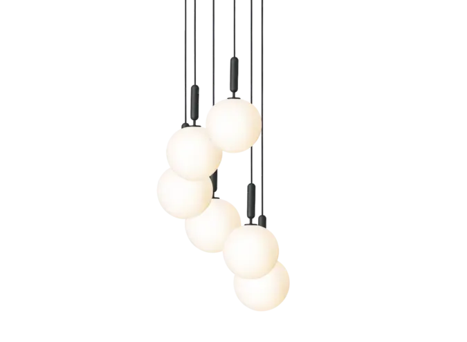 Lampe pendante Miira 6 - Large - Rock grey - Opal