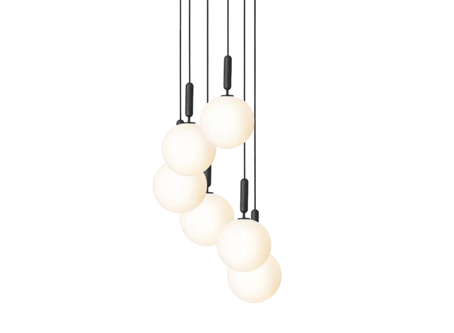 Pendant lamp Miira 6 - Large - Rock grey - Opal