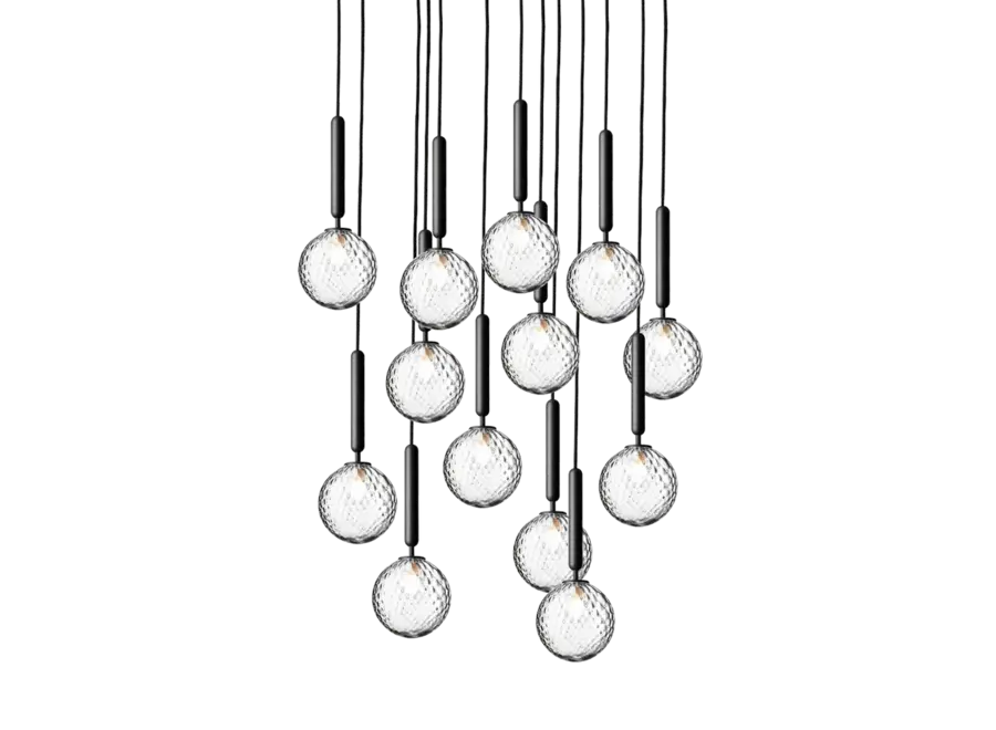 Hanglamp Miira 13 - Rock grey - Optic clear