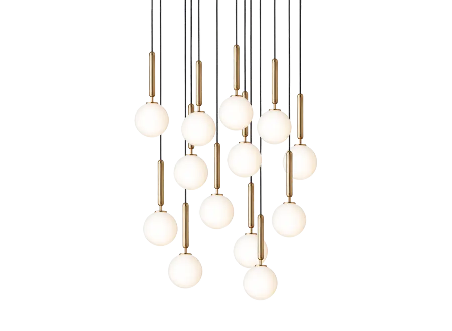 Pendant lamp Miira 13 - Brass - Opal