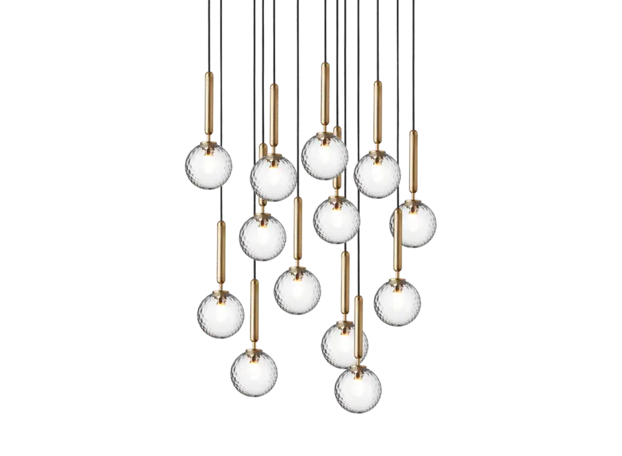 Hanglamp Miira 13 - Brass - Optic clear