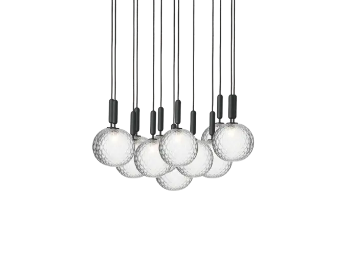 Hängelampe Miira 13 - Large - Rock grey - Optic clear