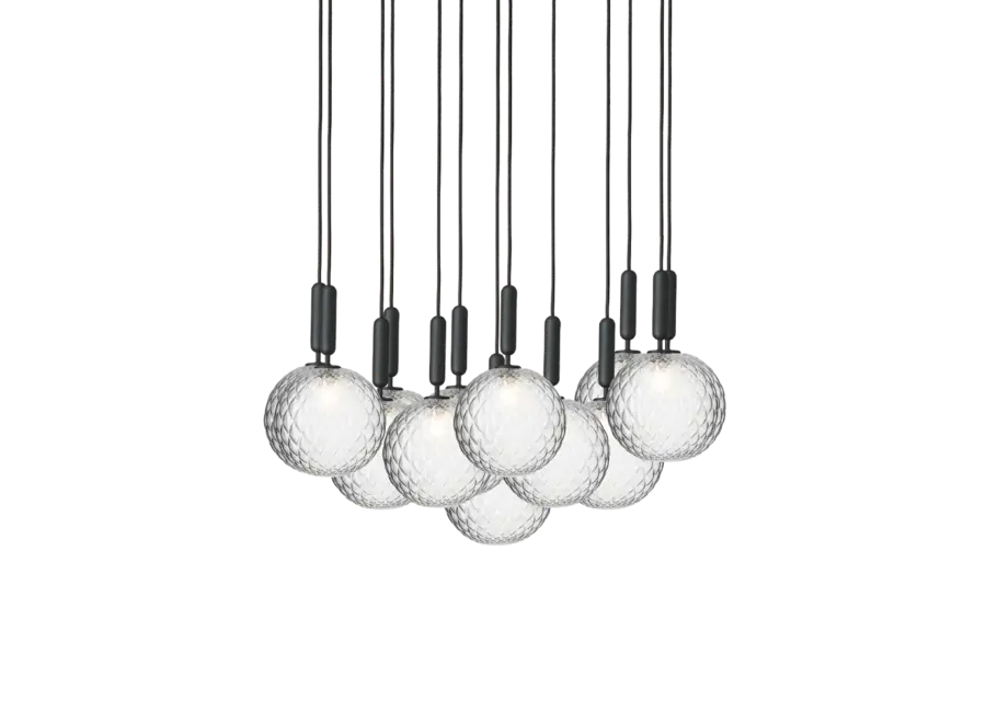 Hängelampe Miira 13 - Large - Rock grey - Optic clear